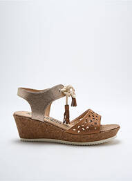 Sandales/nu pieds talon compensé talon de 4 à 6cm or MADISON femme