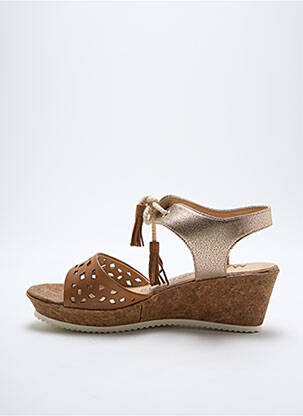 Sandales/nu pieds talon compensé talon de 4 à 6cm or MADISON femme