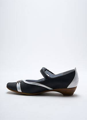 Ballerines fermeture scratch talon plat jusqu'à 3cm noir ARTIKA SOFT femme