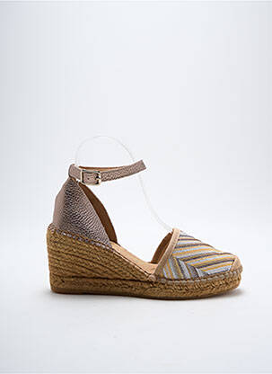 Espadrilles bout rond talon de 4 à 6cm marron REBELLES femme