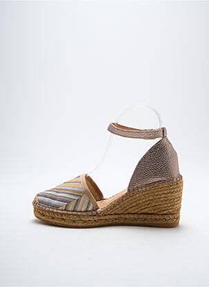 Espadrilles bout rond talon de 4 à 6cm marron REBELLES femme