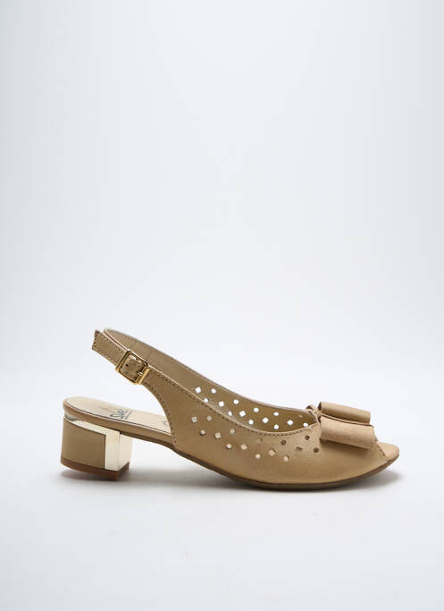 Sandales/Nu pieds beige SWEDI pour femme