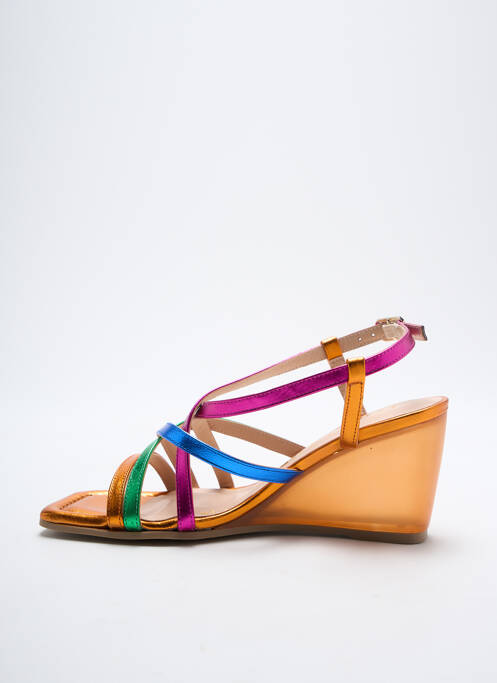 Sandales/Nu pieds orange LODI LOVE pour femme