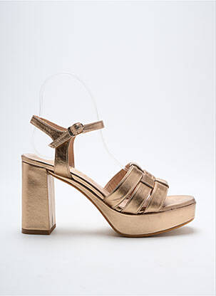 Sandales/nu pieds talon bottier talon de 7 à 9cm or LODI LOVE femme