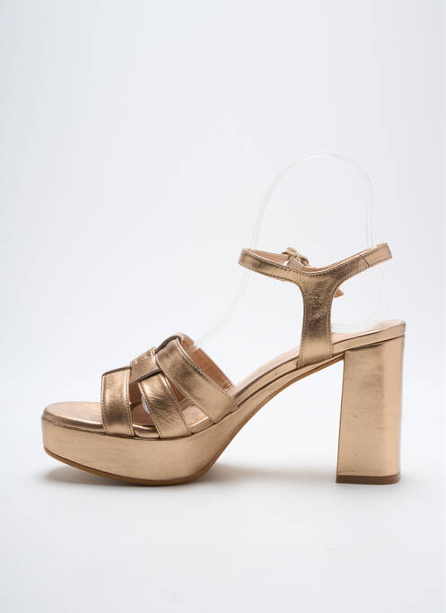 Sandales/nu pieds talon bottier talon de 7 à 9cm or LODI LOVE femme