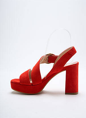 Sandales/nu pieds talon bottier talon de 7 à 9cm rouge LODI LOVE femme