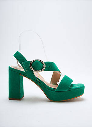 Sandales/nu pieds talon bottier talon de 7 à 9cm vert LODI LOVE femme