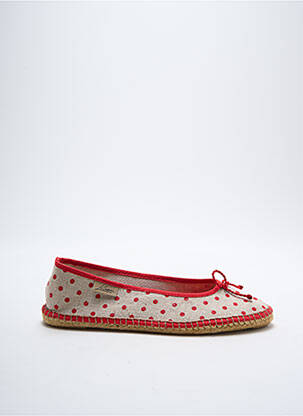Chaussons/pantoufles bout rond talon plat jusqu'à 3cm rouge LA CADENA femme