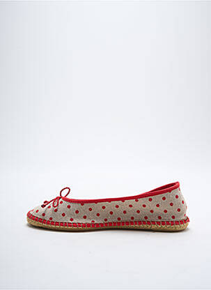 Chaussons/pantoufles bout rond talon plat jusqu'à 3cm rouge LA CADENA femme