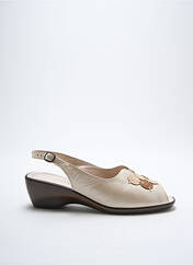 Sandales/Nu pieds beige CARLINE pour femme seconde vue