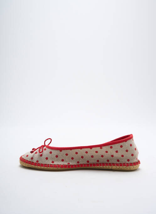 Chaussons/pantoufles bout rond talon plat jusqu'à 3cm rouge LA CADENA femme