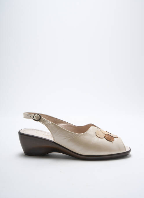 Sandales/Nu pieds beige CARLINE pour femme