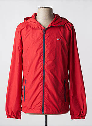 Coupe-vent a capuche a capuche rouge TOMMY HILFIGER homme