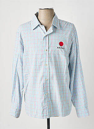Chemise manches longues bleu EDWIN homme