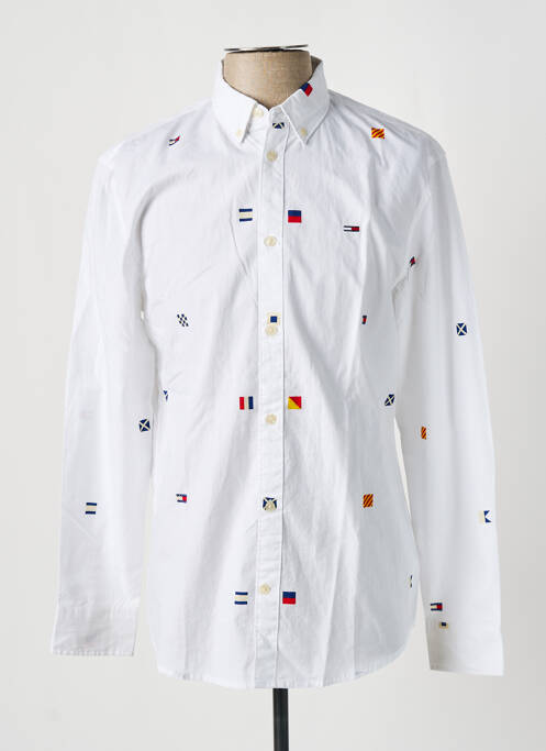 Chemise manches longues blanc TOMMY HILFIGER pour homme