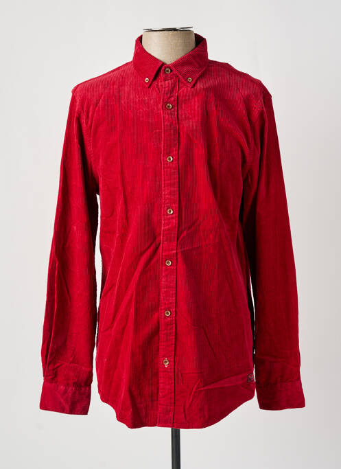 Chemise manches longues rouge SCOTCH & SODA pour homme