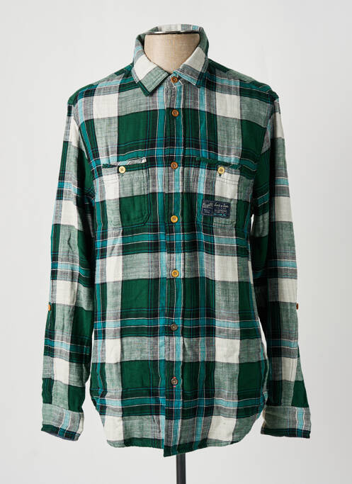 Chemise manches longues vert SCOTCH & SODA pour homme