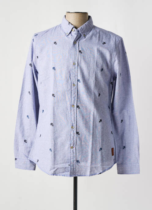 Chemise manches longues bleu SCOTCH & SODA pour homme