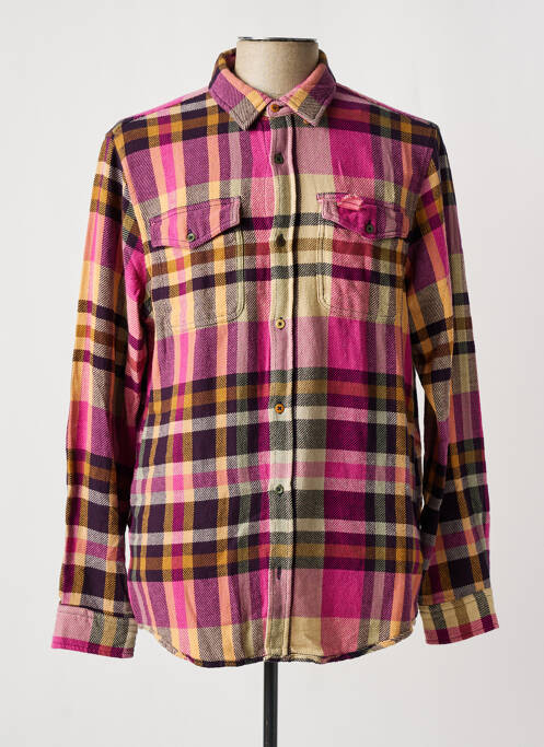 Chemise manches longues rose SCOTCH & SODA pour homme