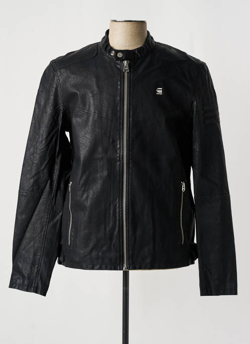 Veste simili cuir noir G STAR pour homme