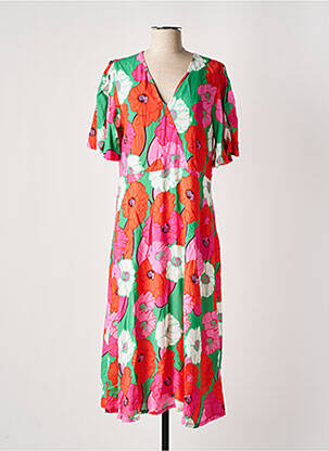 Robe mi-longue rouge SIGNE NATURE femme