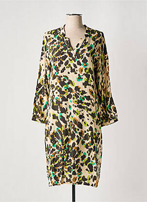 Robe mi-longue beige SIGNE NATURE femme