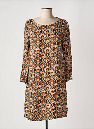Robe mi-longue marron FREEMAN T.PORTER femme