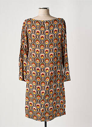 Robe mi-longue marron FREEMAN T.PORTER femme