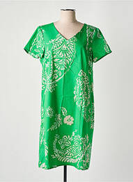 Robe mi-longue vert SIGNE NATURE femme