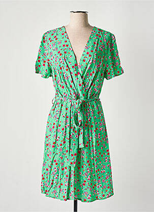 Robe mi-longue vert GRACE & MILA pour femme