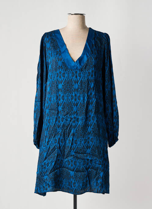 Robe mi-longue bleu PAKO LITTO pour femme