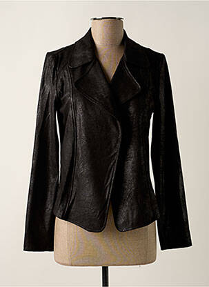 Veste simili cuir noir SIGNE NATURE pour femme