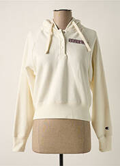 Sweat-shirt à capuche beige CHAMPION pour femme seconde vue