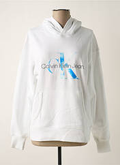 Sweat-shirt à capuche blanc CALVIN KLEIN pour femme seconde vue