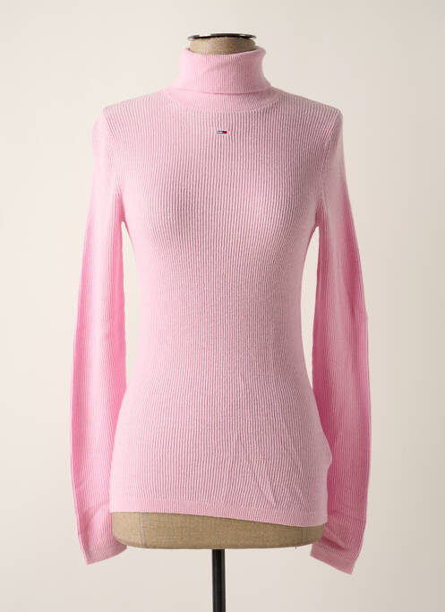 Pull col roulé rose TOMMY HILFIGER pour femme