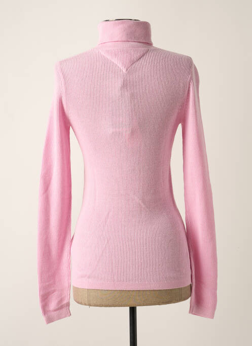 Pull col roulé rose TOMMY HILFIGER pour femme