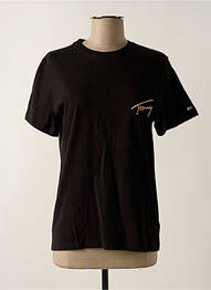 T-shirt noir TOMMY HILFIGER femme