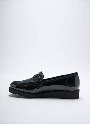 Mocassins tissage satiné talon plat jusqu'à 3cm noir SWEET femme