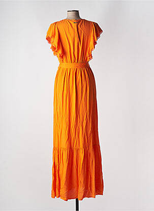 Robe longue manches courtes manches courtes orange GAUDI femme