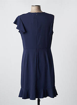 Robe mi-longue manches courtes manches courtes bleu GAUDI femme