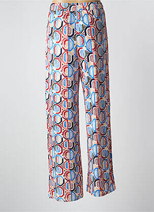 Pantalon large coupe fluide taille haute bleu MD'M femme