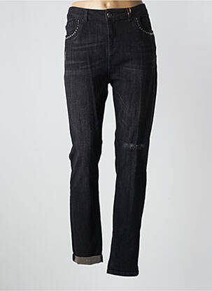 Jeans coupe slim effet usé délavé taille normale noir MOS MOSH femme