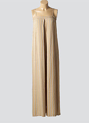 Combi-pantalon tissage crêpe fines bretelles beige BSB femme