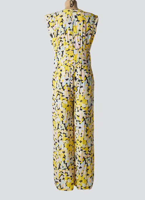 Combi-pantalon tissage crêpe manches courtes jaune MD'M femme