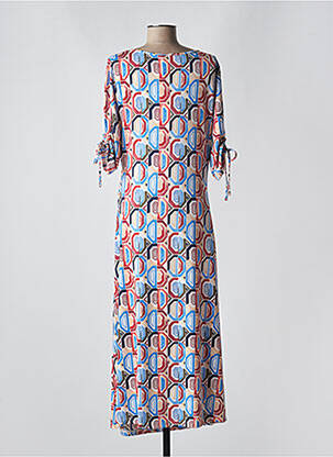Robe longue manches courtes manches courtes bleu MD'M femme