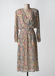 Robe longue manches longues manches longues beige MÊME ROAD femme