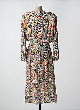 Robe longue manches longues manches longues beige MÊME ROAD femme