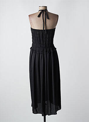 Robe longue coupe cintrée fines bretelles noir MD'M femme
