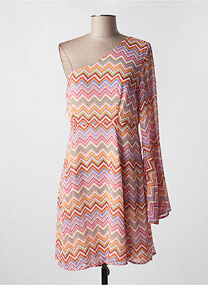 Robe courte manches longues manches longues rose GRACE & MILA femme