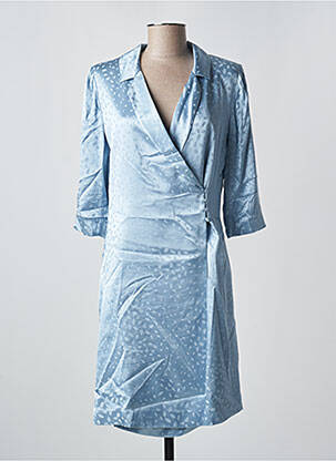 Robe courte manches 3/4 manches 3/4 bleu MD'M femme